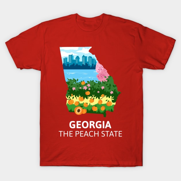 Georgia the peach state T-Shirt by WOAT